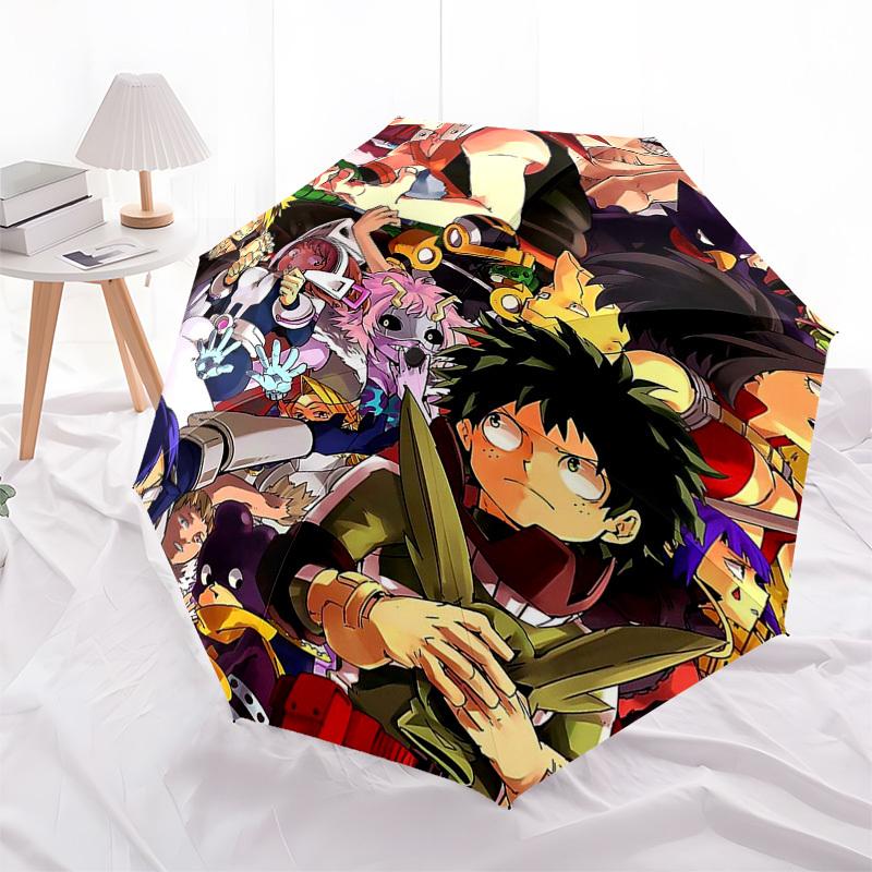 

1pc My Hero Academia Characters Auto Open Umbrella, Portable 3-Fold Design with 8-Bone Iron Frame, Outdoor Umbrella, Perfect Gift for Fans, Travelers,