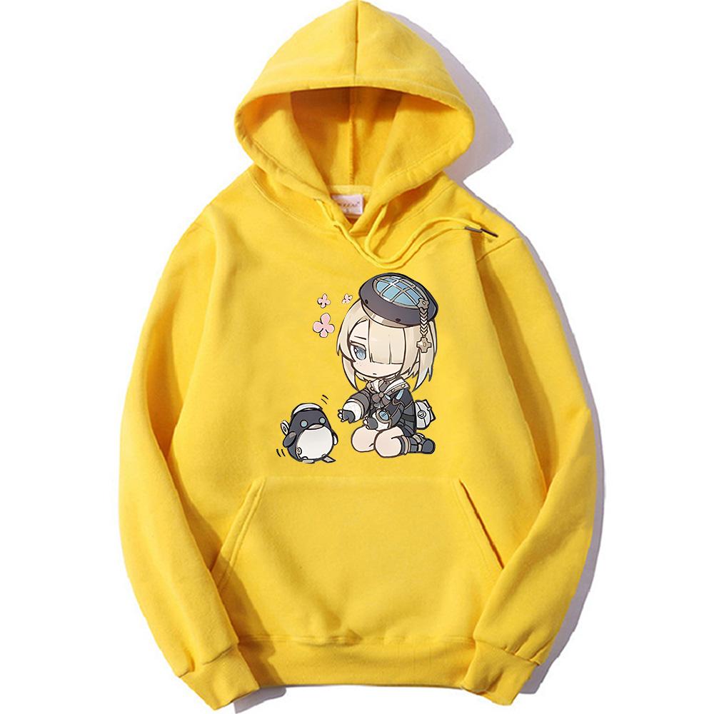 Genshin Impact Freminet Hoodie Women/Men Aesthetic Graphic Sweatshirt Unisex Funny Anime Clothing Fleece Vintage Pullovers Korea