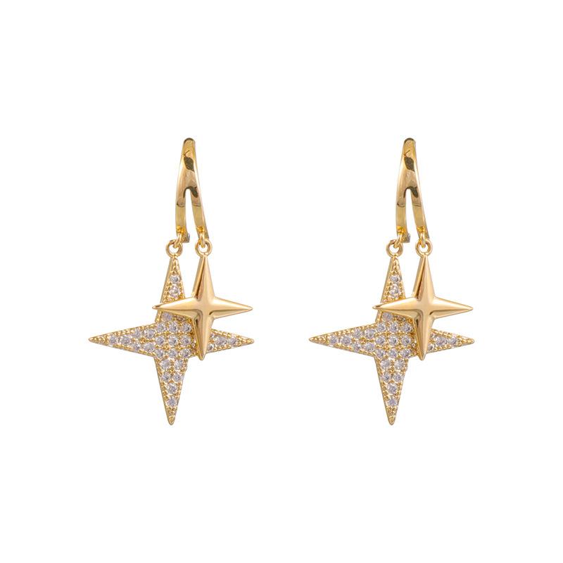 French tetragonal earrings femininity fashion trendy stud earrings style earrings