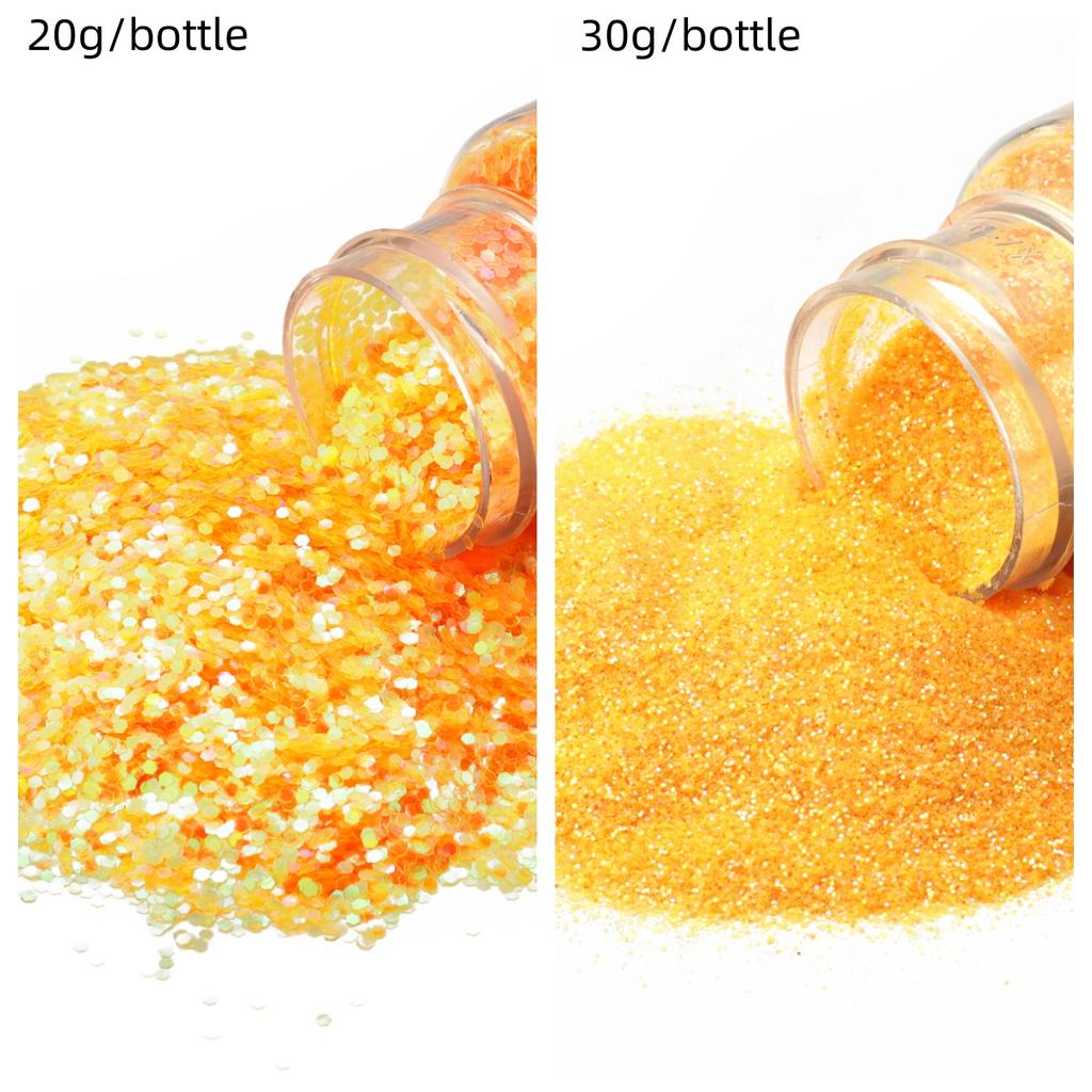 20/30g Glitter Sprinkles Powder Colorful Hexagonal Sparkly Powder Nail Art For Handicraft Creative Nail Paillette Decoration