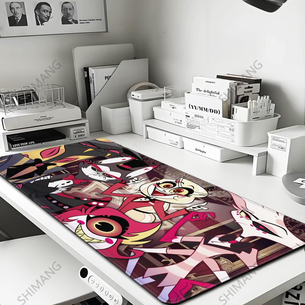 HD XXL Anime Gaming Mouse Pad Rug Hazbin Hotel XCM Game Computer PC Accessories Tabletop Keyboard Pads Coaster Gamer Carpet