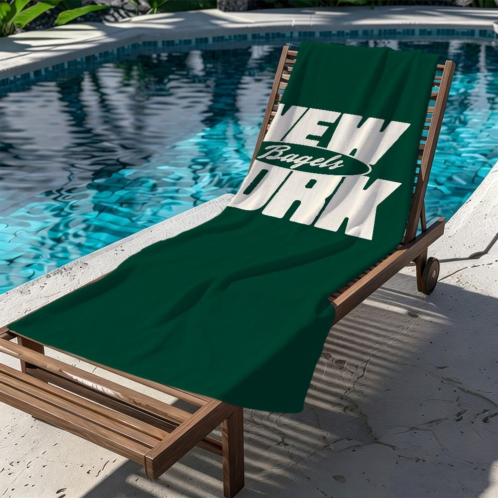 N-new York Logo Luxury B-bagels Towel Large Quick-Drying Microfiber Soft Beach Towel for Travel Fitness Sauna Bathing Camping