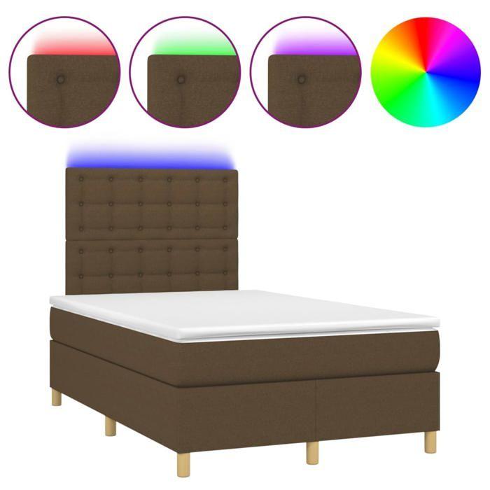 VidaXL Sommier à Lattes de Lit avec Matelas et LED, Lit Rembourré, Lit Double, Lit Adulte de Chambre à Coucher Intérieur, 3135744
