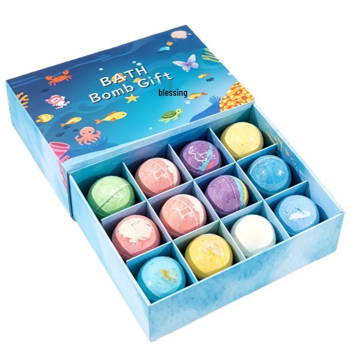 Cartoon Animal Bath Bomb Set: Fragrant Exploding Salt Balls for Kids - Bath Toy & Gift Box