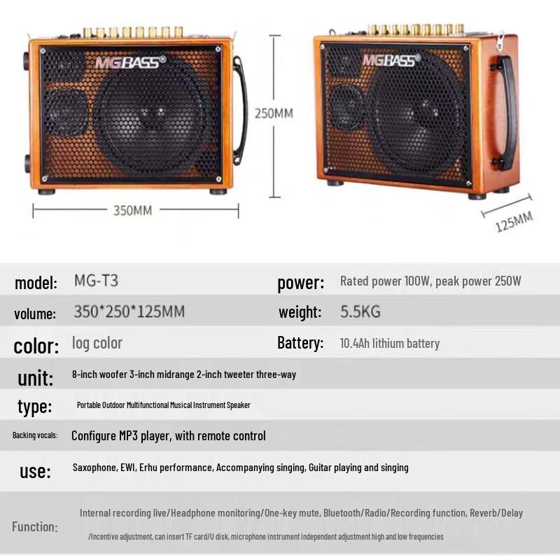 Migeer MG-T3 Portable Outdoor KTV Speaker