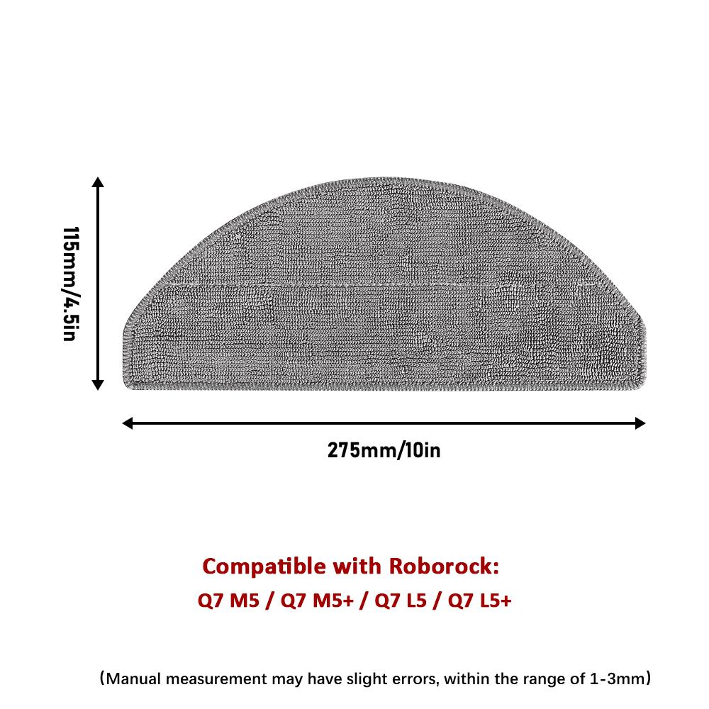 Für Roborock Q7 M5 M5+ / Q7 L5 L5+/ Q7 TF TF+ /Q7B Q7T+ Teile Hauptseitenbürste Wischlappen HEPA-Filter Saugroboter