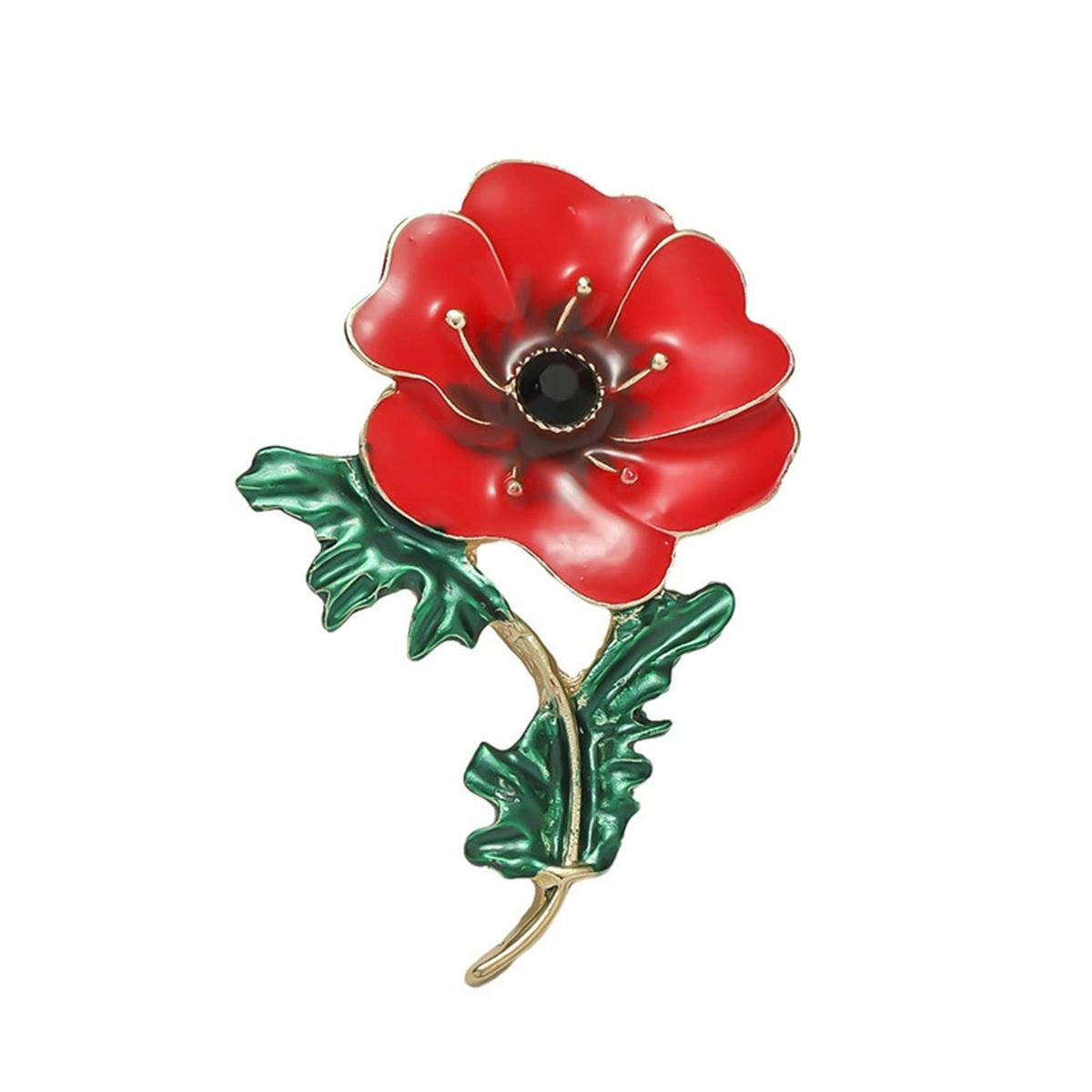 1Pc National Style Enamel Flower Brooch Creative Beautiful Pin Vintage Elegant Romantic Jewelry Accessories Party Birthday Gift