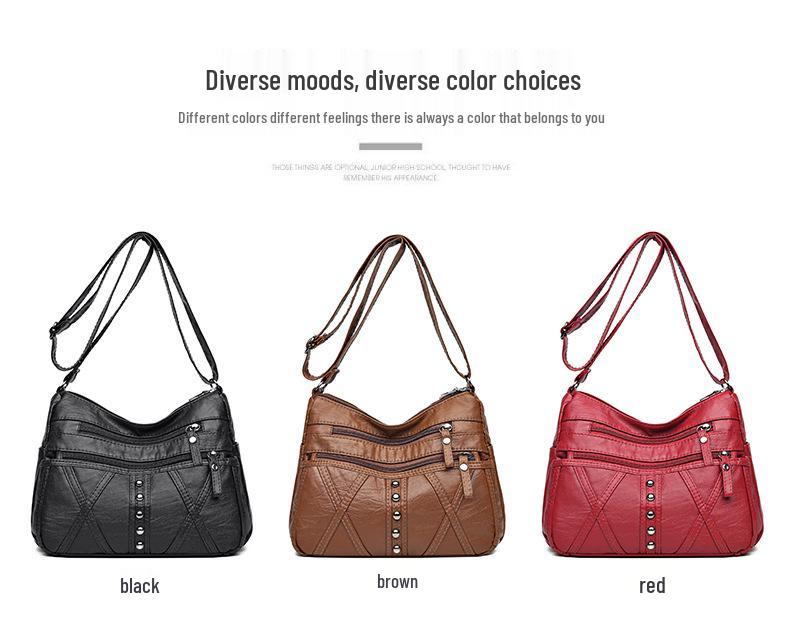 Elegante Retro Leder Crossbody Wickeltasche - Leicht, Stilvolles Europäisches & Amerikanisches Design