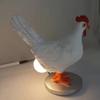 USB Charging Hen Laying Egg Statue Luminous Resin Chicken Lamp Simulation Chicken LED Lamp  Bedside