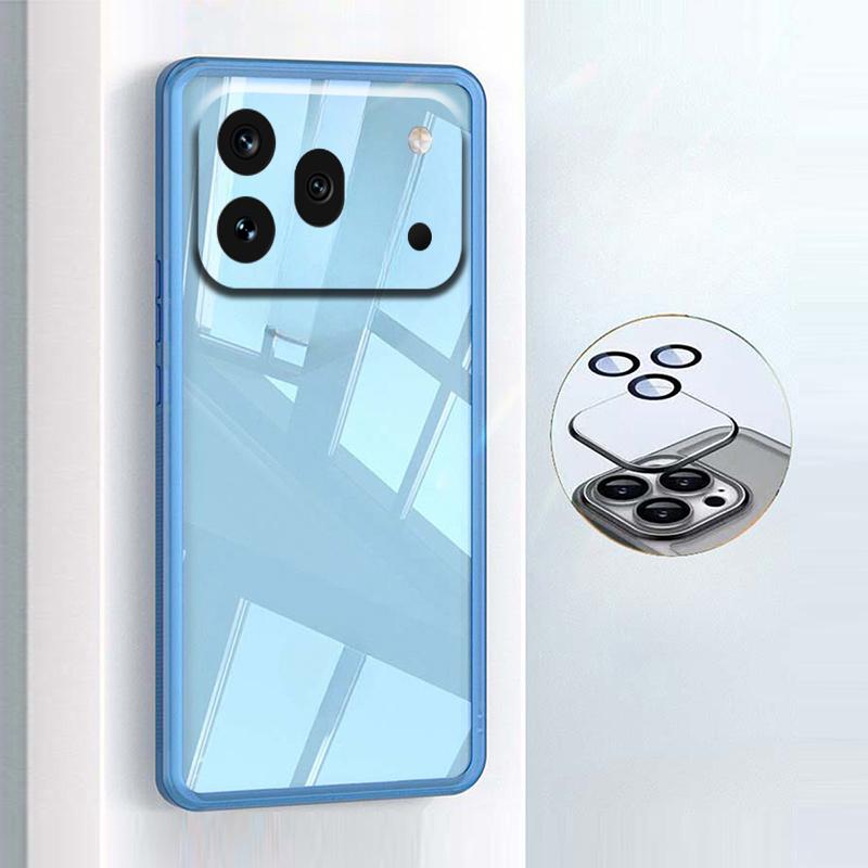 For Honor 600 Pro Case Camera Protection Semi Transparent Soft Silicone Shockproof with Lens Protector Films for Honor 600 Pro Back Cover