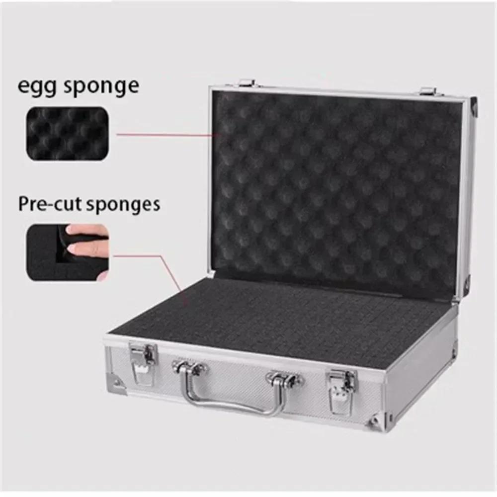 Aluminum Handheld Tool Box Impact Resistant Tool with Sponge Lining Case Portable Instrument Box Storage Case