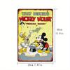 1pc Disney Mickey Mouse & Donald Duck Magician Tin Sign, Vintage Iron Wall Art for Bar, Cafe, or Entertainment Room Decor