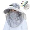 Digital Display Screen Solar Fan Visor Hat Breathable Mesh Women's Picking Tea Hat  Tea Picking