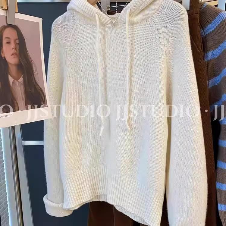 Shop Owner's Favorite: Korean Dongdaemun Chic Hooded Wool Knit Sweater for Women