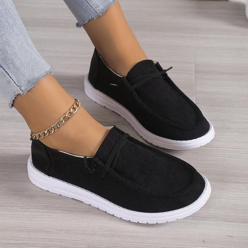 Large size casual shoes women's 2024 spring and autumn new foreign trade light and comfortable canvas shoes cloth surface breathable flat sole shoes