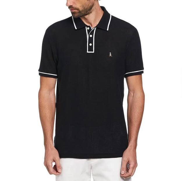 

Original Penguin Organic Cotton Bentley Mesh поло с короткими рукавами L