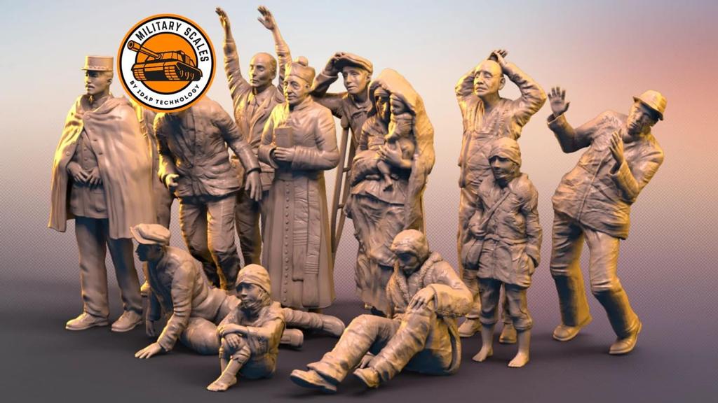 IDAP Technology European Civilian 20th Century Resin Kit PD48217 1/48 13-piece