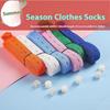 10 pièces Bandes Élastiques Nylon Avec Trou Bouton Bande Élastique Bricolage Couture Vêtement Pantalon Accessoires Organisateurs