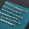 Handmade Heart Chain Necklace Bracelet Anklet For Women Stainless Steel Steel Color Fashion Jewelry With 5cm Extention Chain