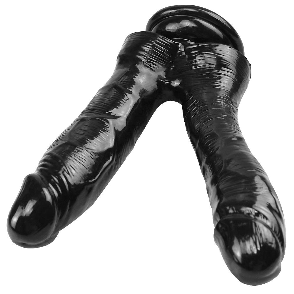 Adult Sex Dildo Toy Double Ended Realistic Dildo Penis Cock Anal Plug Massager G-spot