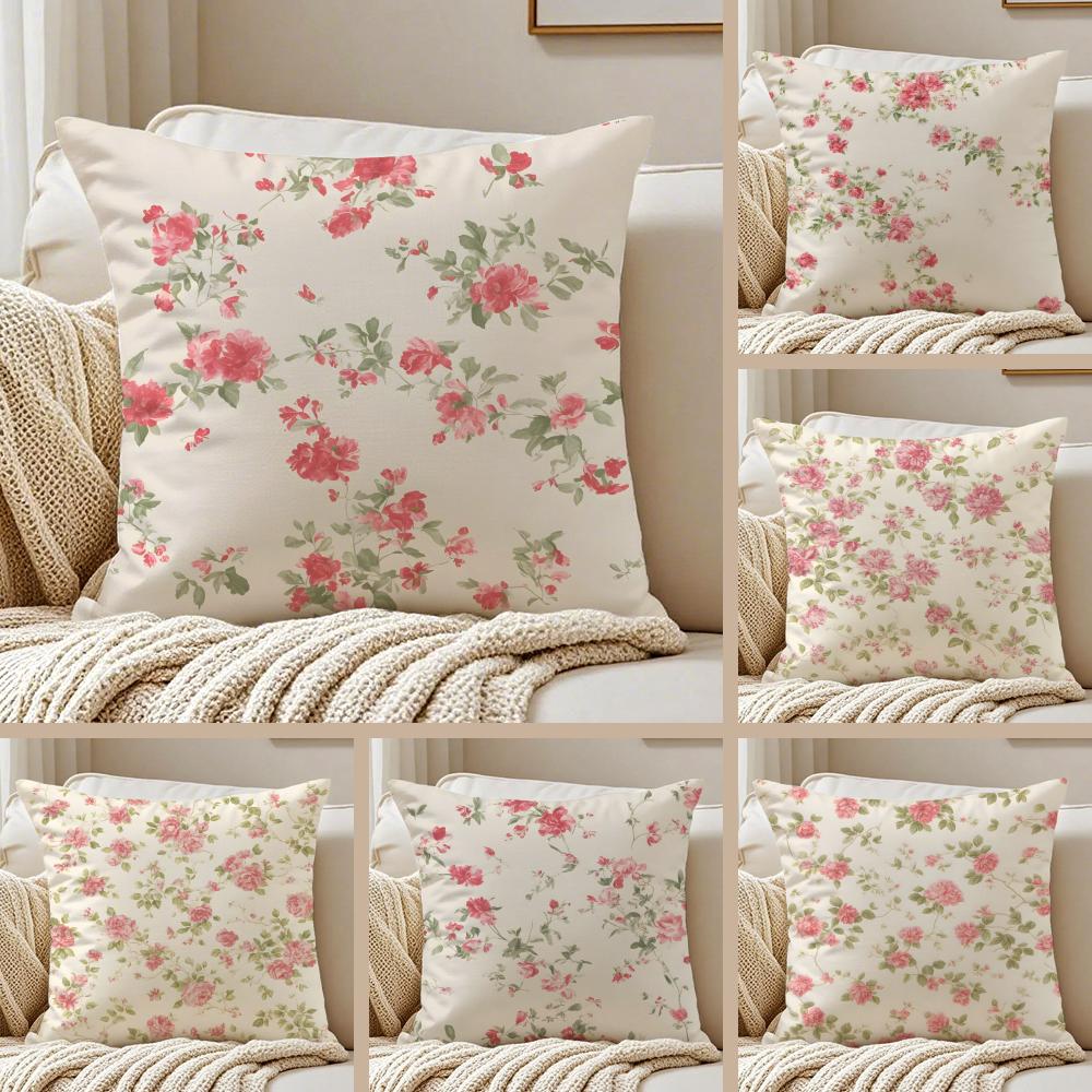 Frische Blumen Elegant Und Schön Einfache Kissenhülle Kissenbezug Milbenschutz Wohnzimmer Sofa Dekor Kissen Zimmer