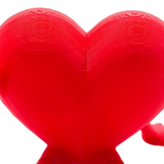 Desktop Storage Ornament Heart Rose Ornament, 3D Printed Red Pen Holder Romantic Love Gift with Movable Joints, Figure for Valentine Day Decoration