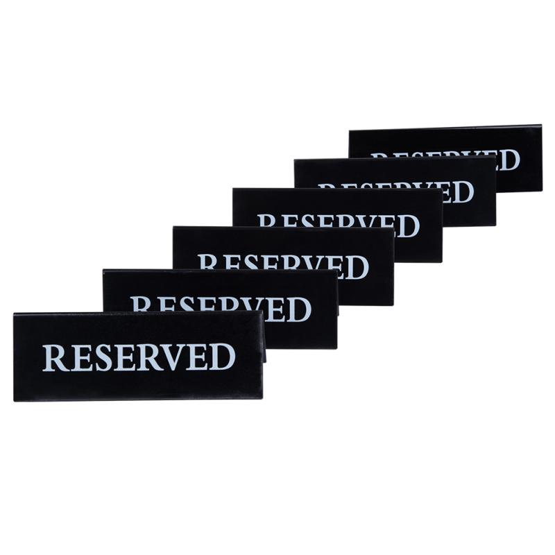 6pcs Acrylic Table Sign Waterproof Inverted V Triangle Table Seat Reminder Sign For Hotel Restaurant