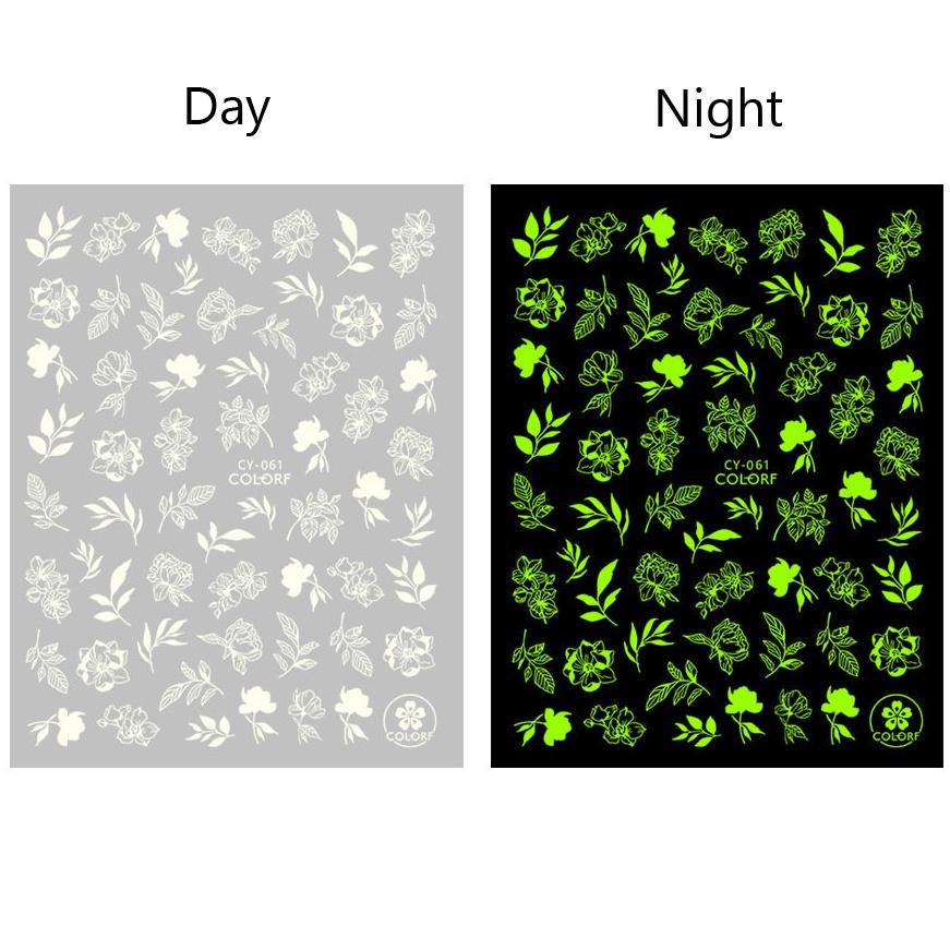 

1 лист светящиеся в темноте сказочная бабочка 3D водонепроницаемые наклейки для ногтей наклейки DIY маникюр украшения