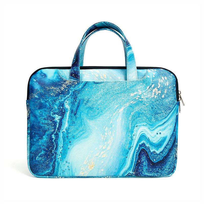 Mode Frauen Männer Bunte Laptop Handtasche PU Wasserdichte Business Aktentasche Tragbare Schulter Tasche für 13/15 zoll Computer