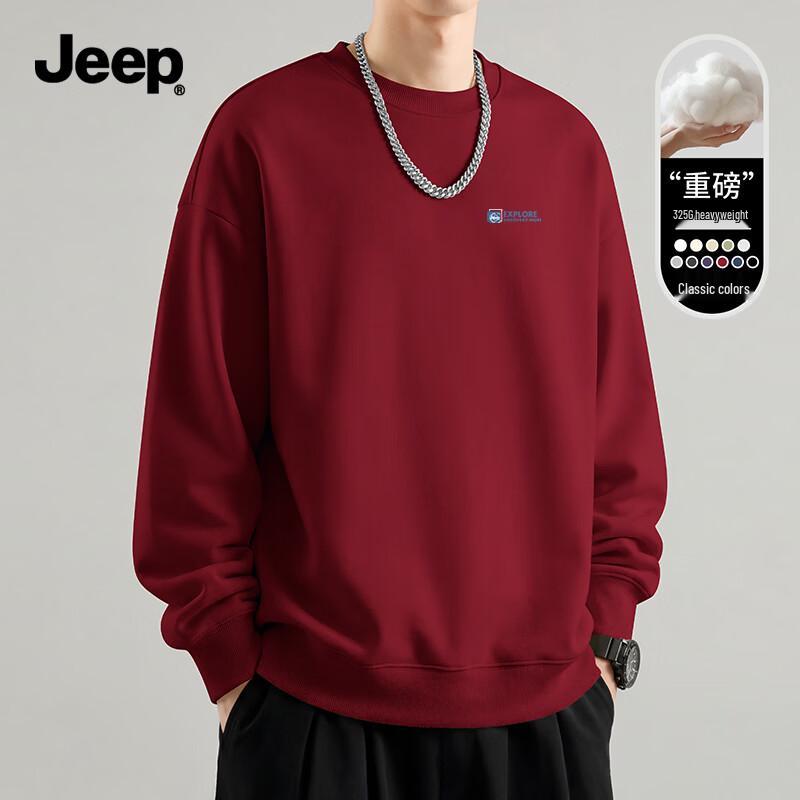 Jeep Men's Round Neck Long Sleeve Sweatshirt
