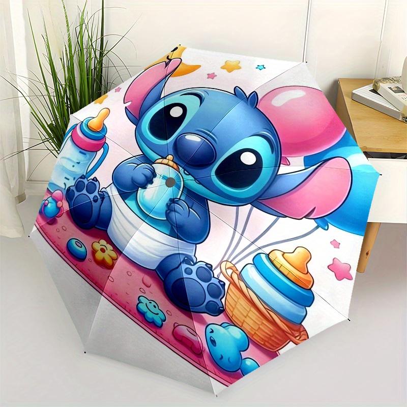 

Stitch,Cute Automatic folding umbrella, 8 ribs portable foldable design, best choice for business and going out, birthday, Halloween, Christ