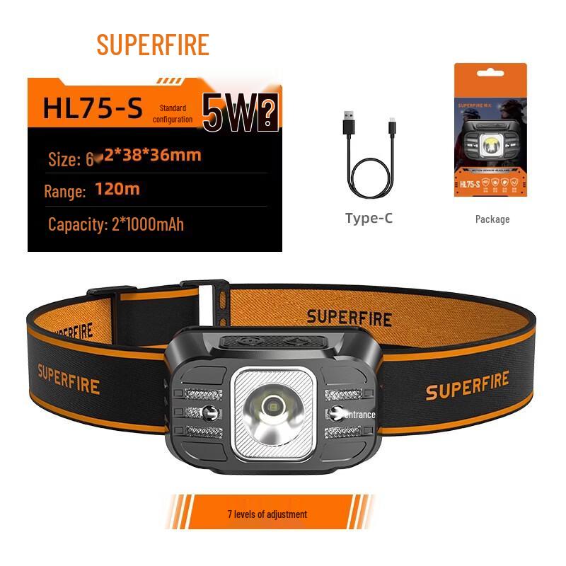 

SupFire HL75-S LED Rechargeable Headlamp