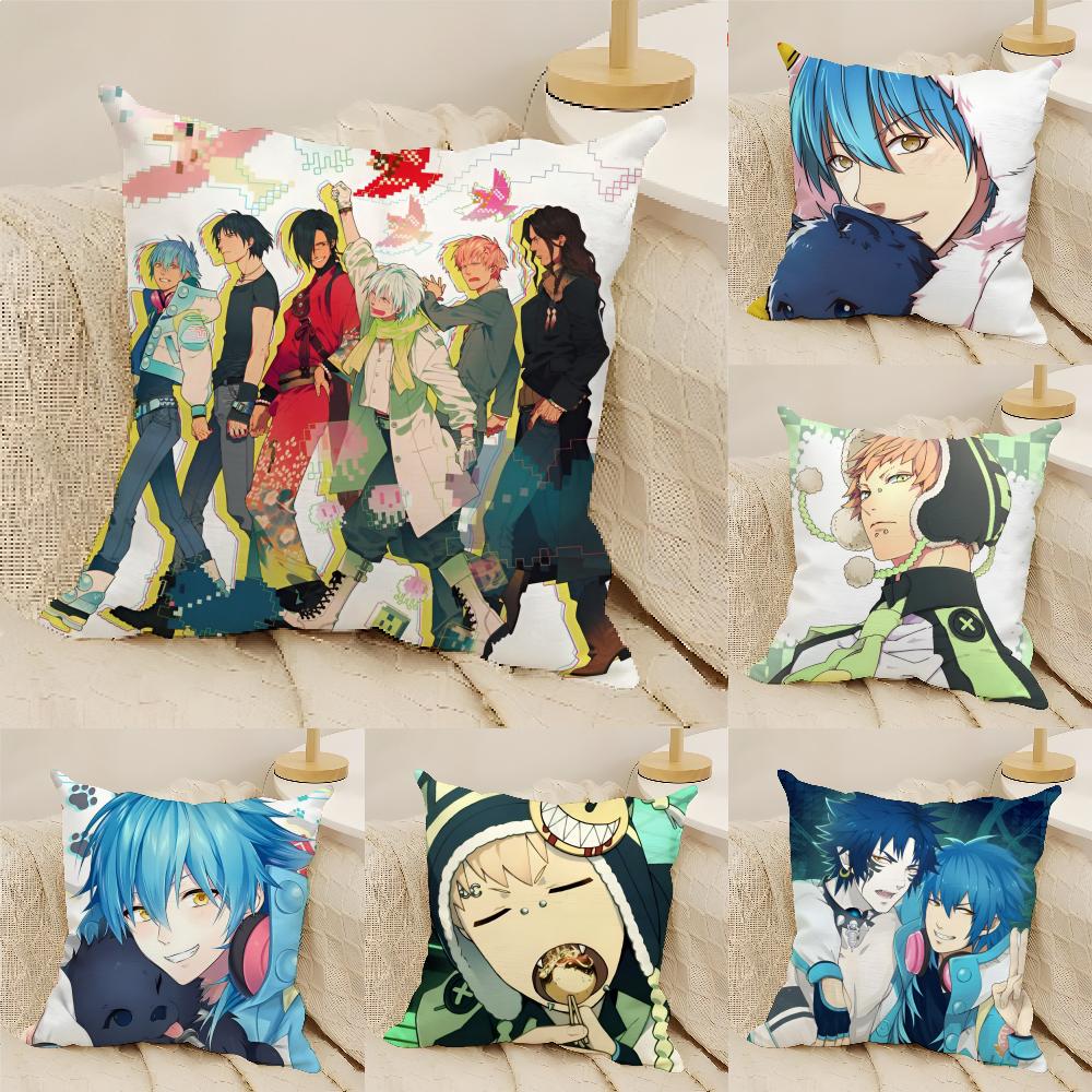 Bl Manga D-Dramatical Murder Pillow Case Cotton Linen Fabric Square Zipper Pillowcase Home Decorative Living Room