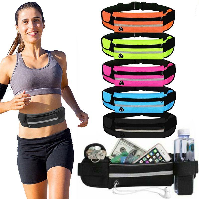 Waterproof Running Belt Bum Waist Pouch Fanny Pack Camping Sport Hiking Bags Zip