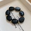 Bohomia Irregular Acrylic Oval Elastic Beaded Strand Bracelets for Women Vintage Leisure Bracelet Fashion Jewelry Gifts