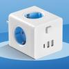 Practical Wall Socket Extenders 6 in 1 EU Plugs Charging with 3 ACOutlets and 3 USB Port for Household Daily Use