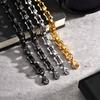 Thick Men's Chain Bracelet,Handmade Stainless Steel Links Wristband,Casual Jewelry Gift