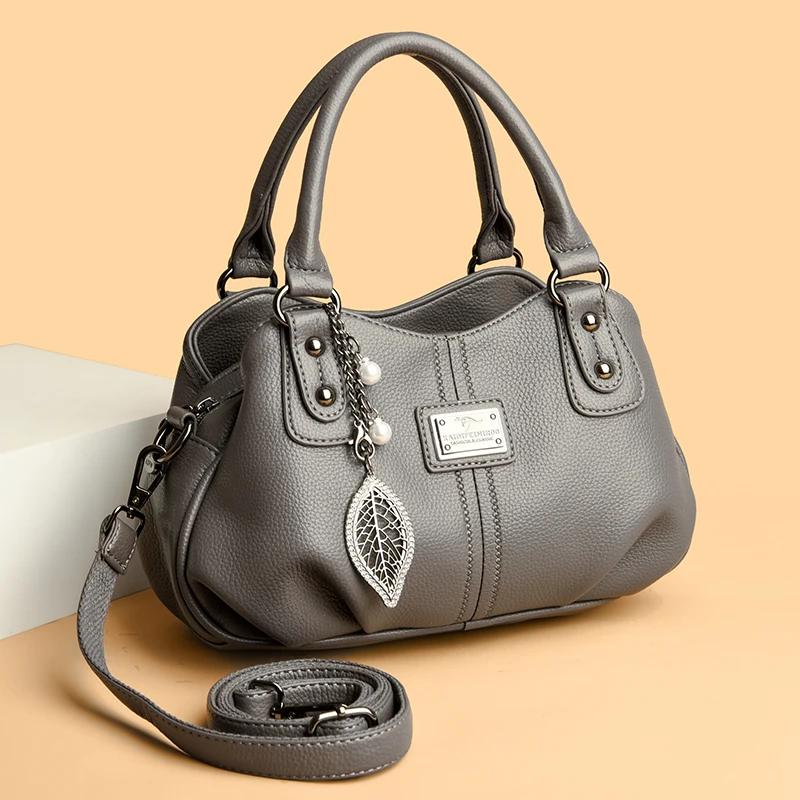 High Quality Soft Leather Purse Fashion Women Shoulder Messenger Bag Multi-pocket Wear-resistant Bag Luxury Ladies Handbag