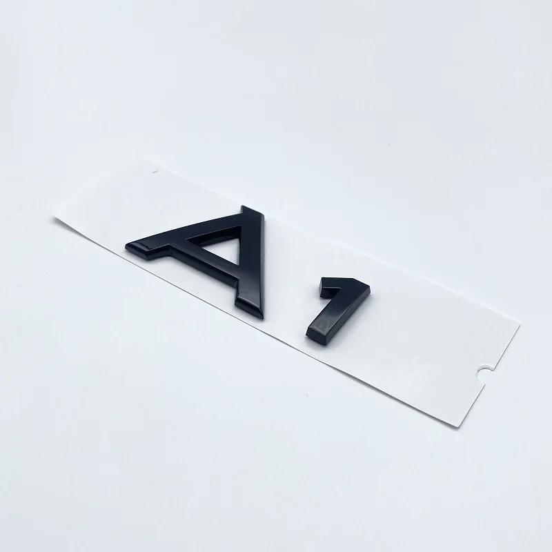 2026 Hot 3D ABS Chrome Glossy Black Letters Numbers Emblem for Audi A3 A4 A5 A6 A7 A8 Q2 Q3 Q5 Q7 Car Trunk Lid Nameplate Badge Sticker