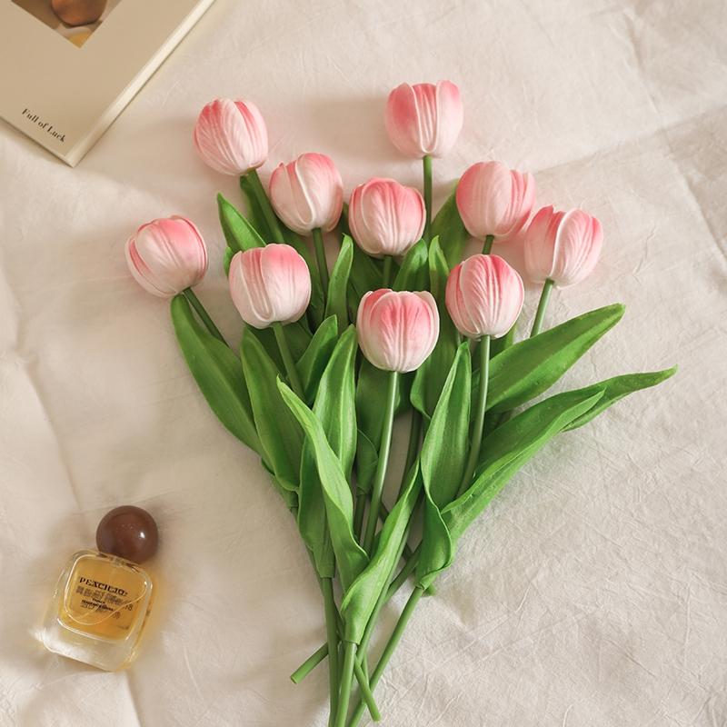 5/10Pcs Tulip Artificial Flowers Bouquet 33cm Fake Flowers for Home Room Decor Garden Wedding Decoration Vase Flower Arrangement