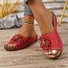 New Style Wedge Heel Thick-soled Fish-mouth One-line Shoes, Women's Shoes, Hollowed-out Beach Flip-flops