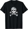 Vintage Jolly Roger Skull Crossbones Pirate Skeleton Retro T-Shirt