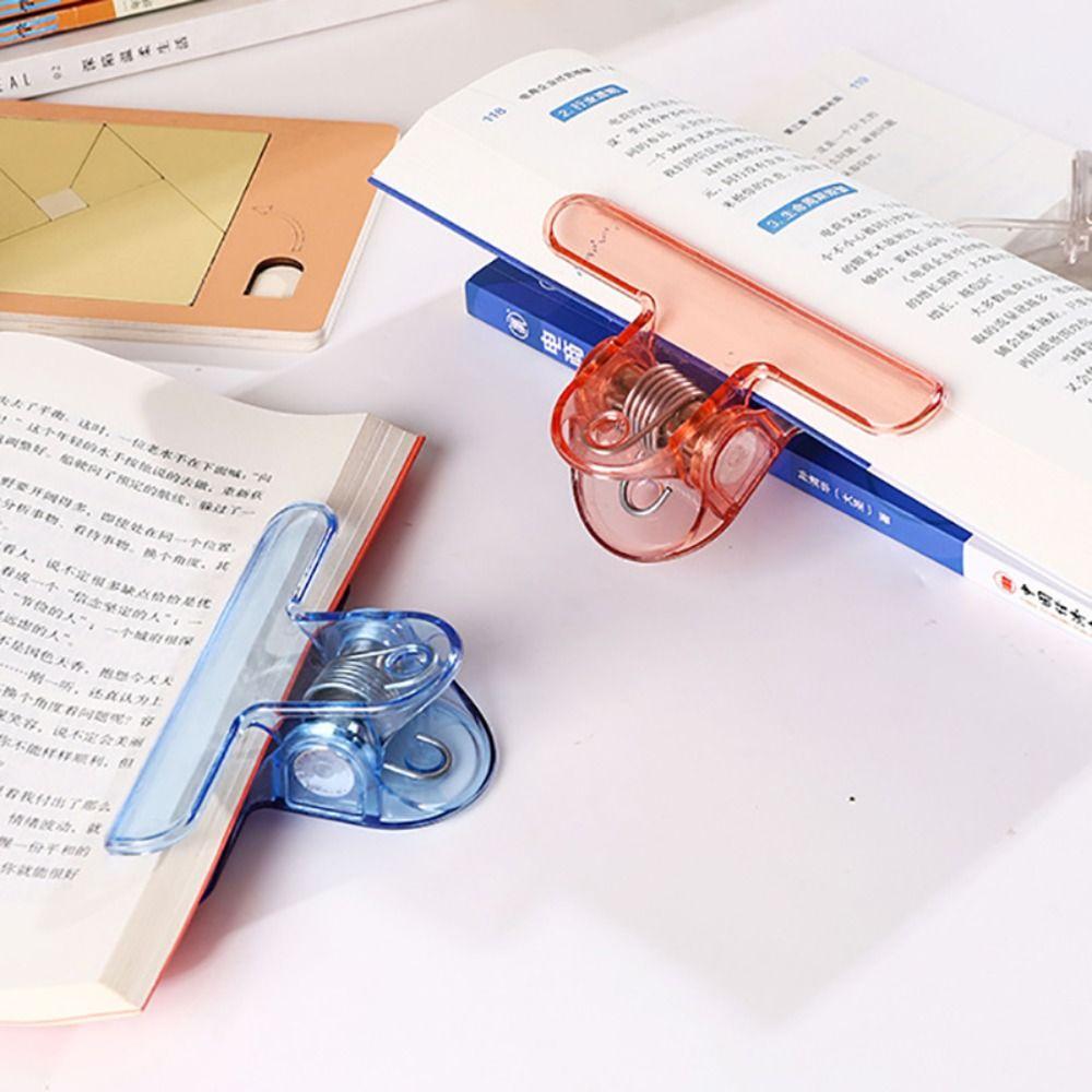 Plastic Bookmark Holder Transparent Anti Page Flipping Holder Gravity Book Clip School Office