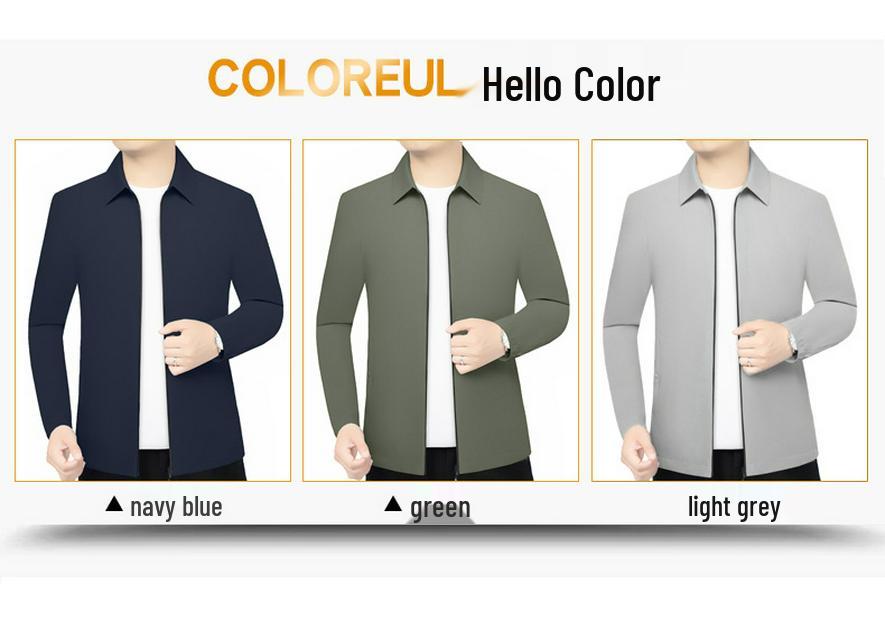 2026 Summer Men's Lapel Sun Protection Business Jacket - Middle-aged Administrative Style