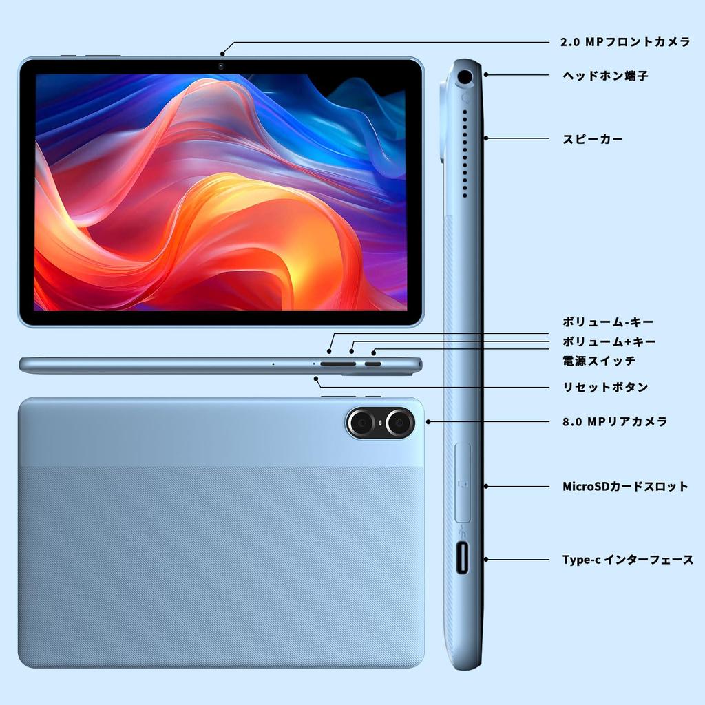 VASOUN Touch 10 Plus Android Widevine L1 16GB 12GB 64GB 1TB 5G Bluetooth Japanese Instruction Manual Included Tablet, 10-inch, Wi-Fi Model,