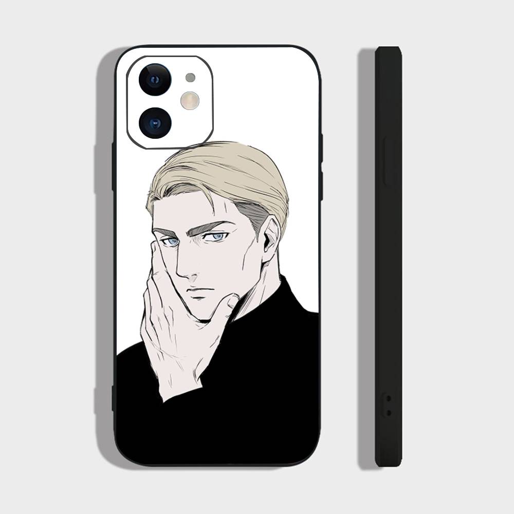 Erwin Smith Anime Phone Case For IPhone 17 Air 16 15 14 13 Pro Max 11 12 Black Silicone Cover