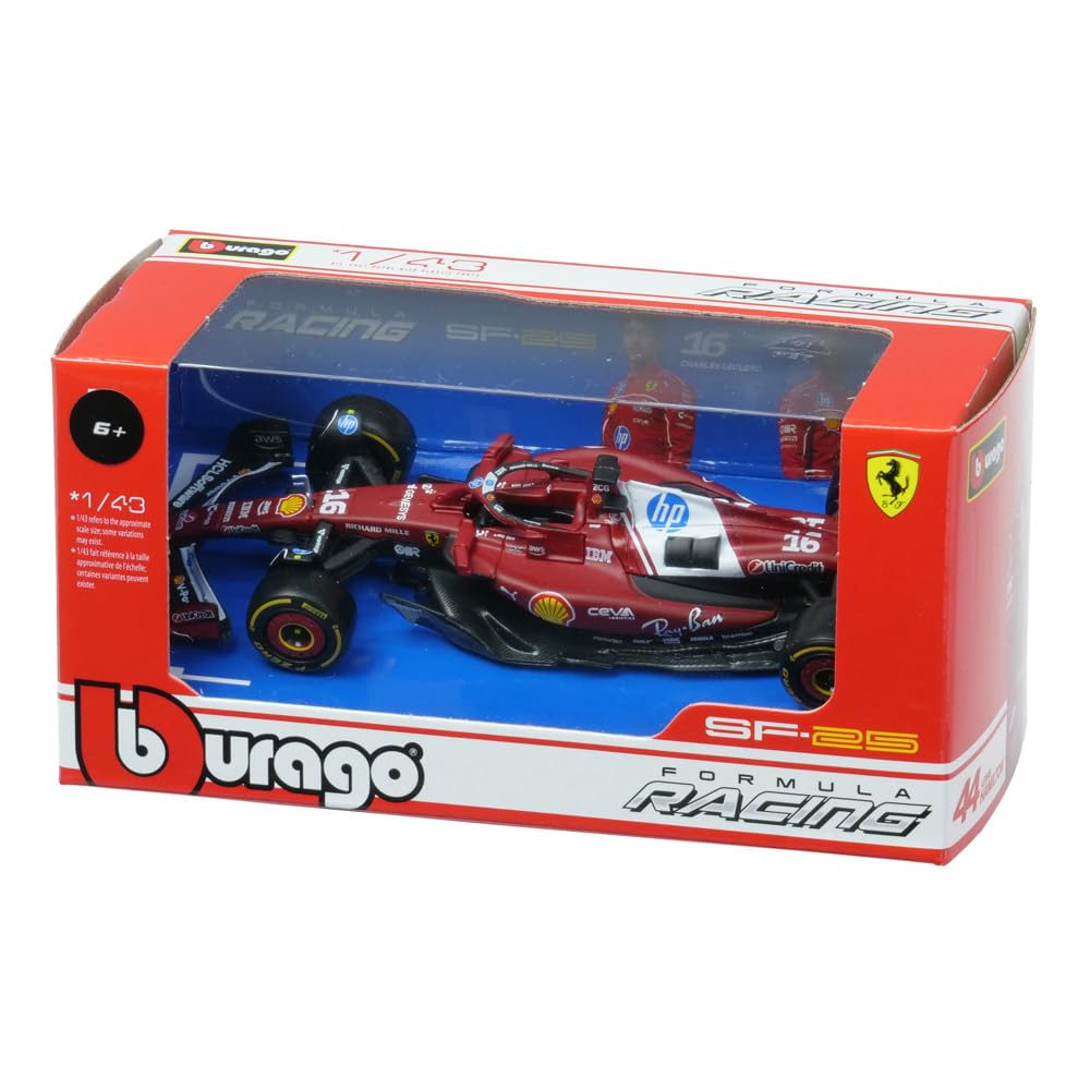 Kyosho BURAGO Ferrari 2025 Leclerc Window Box Finished Model 1/43 SF-25 No.16 C. 18-36853L