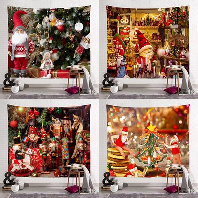 Arazzo di Natale Decorazione Casa di Natale Decorazione Camera da Letto di Natale Tessuto Sfondo Arredamento Casa tapiz navideño