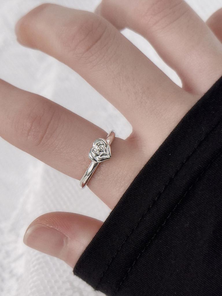 Lovetrix Silver925 Heart Rose Ring