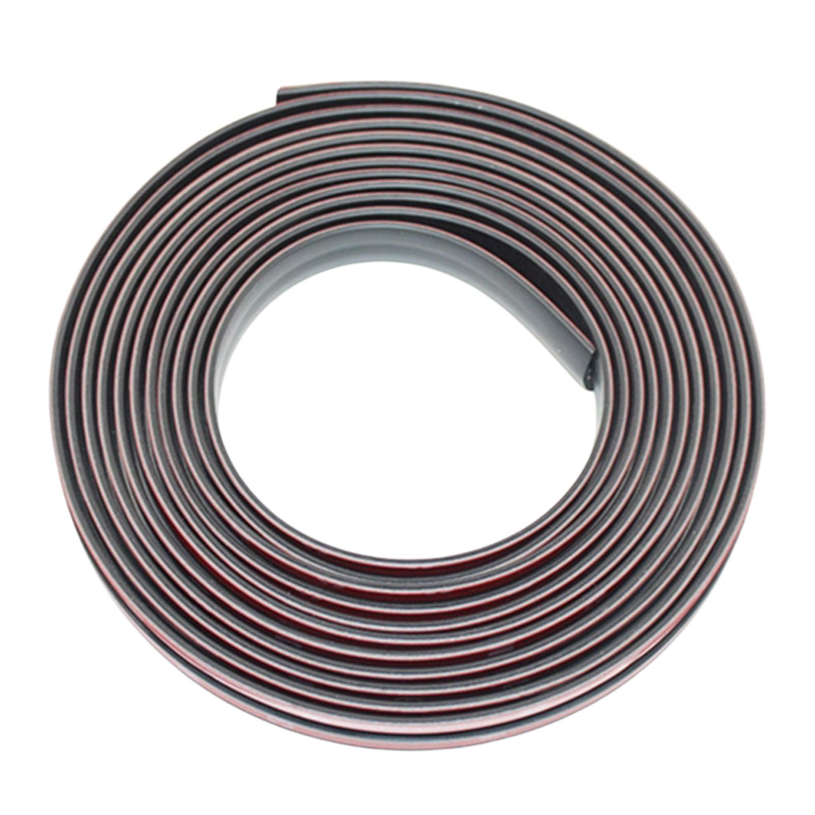 

YUACT T-Shaped Aero Molle Fender Rubber Molle Fill Gap 0.2 inch (5 mm) Wide Double Sided Tape PVC 5m Black чорний